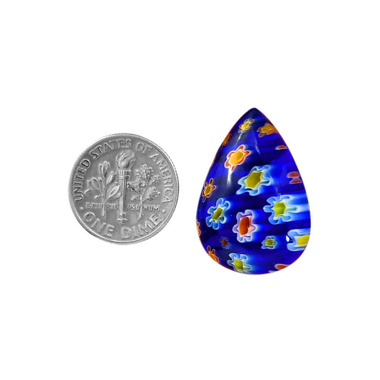 Millefiori Murano Glass 18x26.3x6.5 mm Pear Shape Polished Gemstone LS124-06473