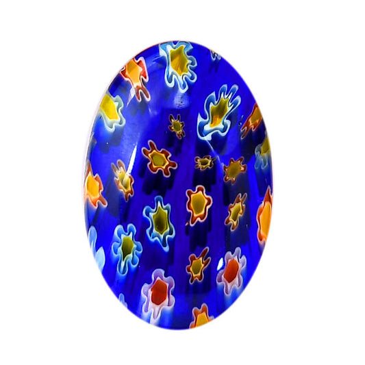 Millefiori Murano Glass 19.2x30.3x5.7 mm Oval Shape Polished Gemstone LS124-06484
