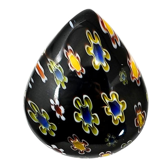 Millefiori Murano Glass 21.6x25.85x5.8 mm Heart Shape Polished Gemstone LS124-06485