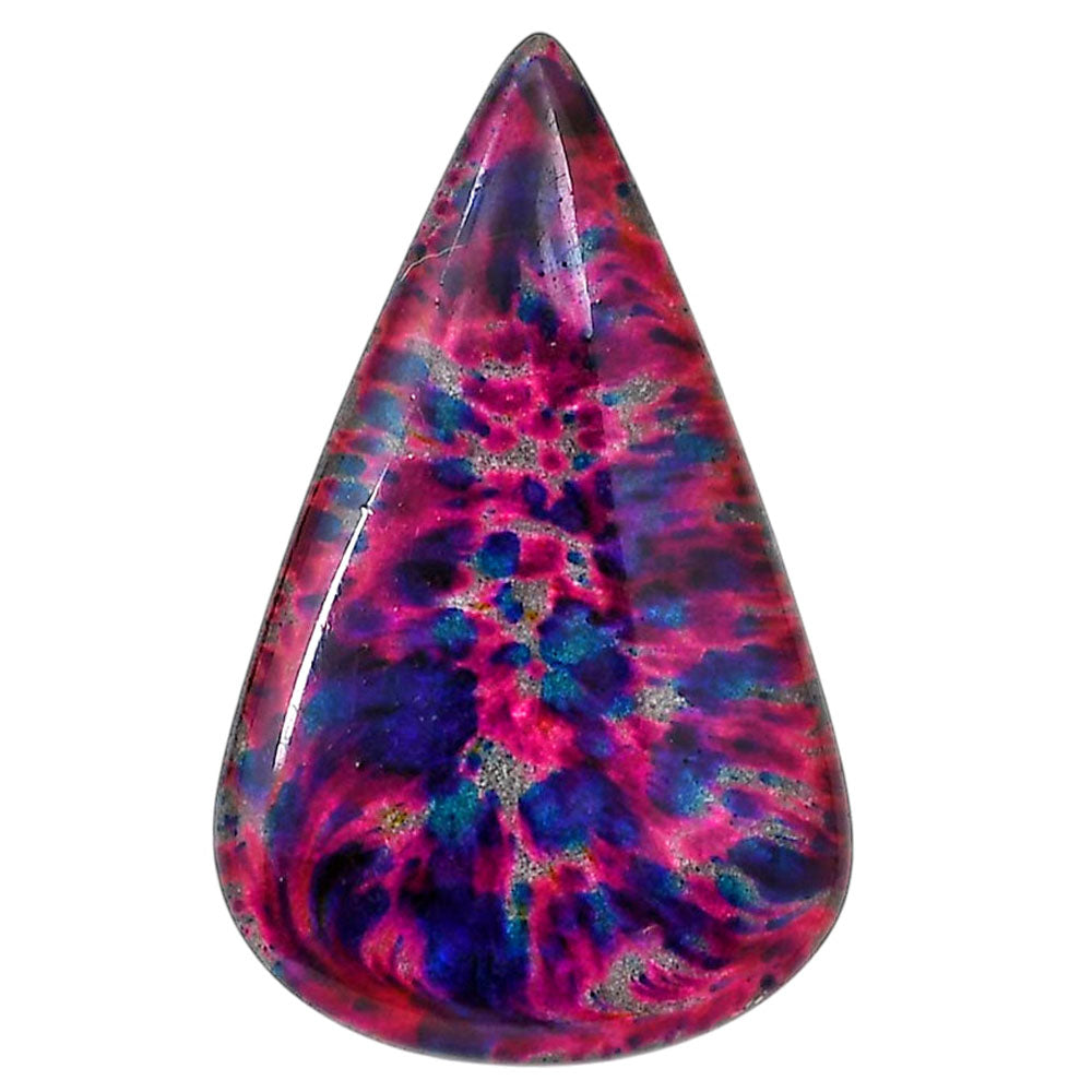 Lab Created Multi Color Labradorite 24.9x40.1x5.3 mm Pear Shape Polished Gemstone LS125-06487