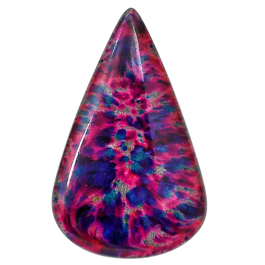 Lab Created Multi Color Labradorite 24.9x40.1x5.3 mm Pear Shape Polished Gemstone LS125-06487