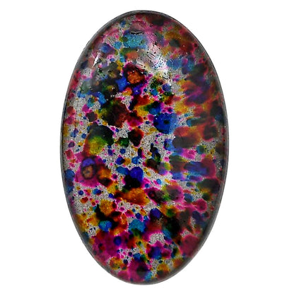 Lab Created Multi Color Labradorite 21.7x35.15x5.5 mm Oval Shape Polished Gemstone LS125-06489
