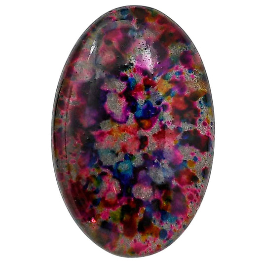 Lab Created Multi Color Labradorite 20.3x31.2x5.3 mm Oval Shape Polished Gemstone LS125-06490
