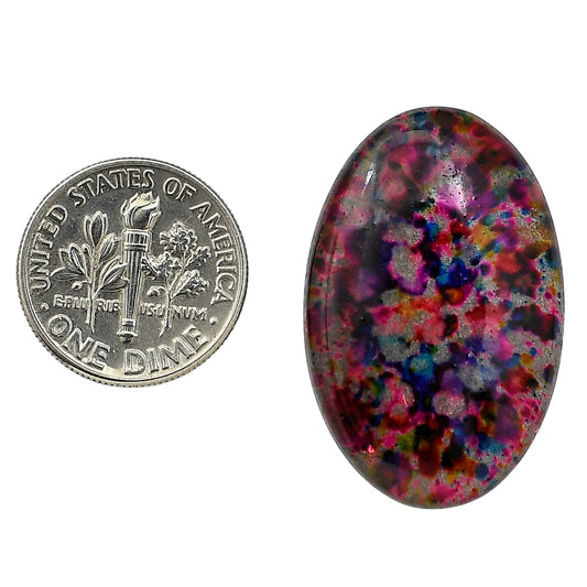 Lab Created Multi Color Labradorite 20.3x31.2x5.3 mm Oval Shape Polished Gemstone LS125-06490