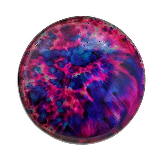 Lab Created Multi Color Labradorite 33x33x6 mm Round Shape Polished Gemstone LS125-06491