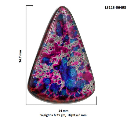 Lab Created Multi Color Labradorite 24x34.7x6 mm Fancy Shape Polished Gemstone LS125-06493