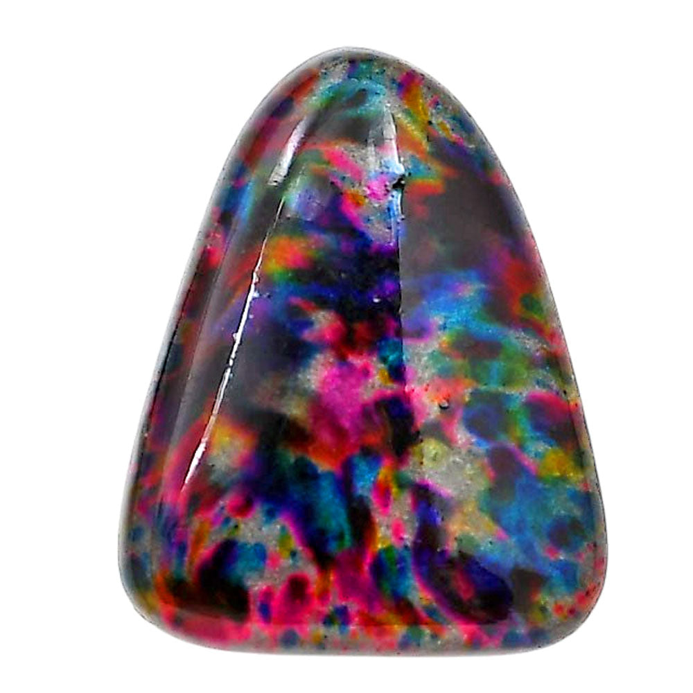 Lab Created Multi Color Labradorite 22.4x27.8x6.4 mm Fancy Shape Polished Gemstone LS125-06494