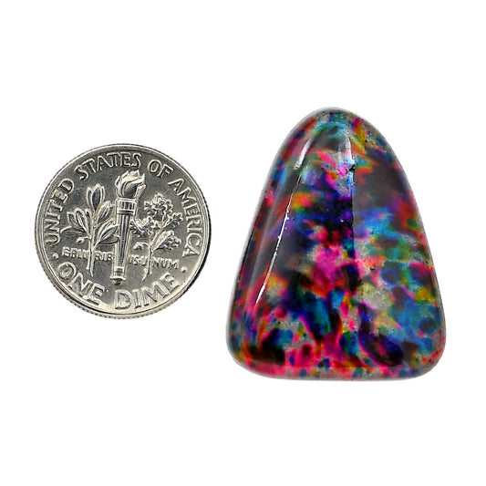 Lab Created Multi Color Labradorite 22.4x27.8x6.4 mm Fancy Shape Polished Gemstone LS125-06494