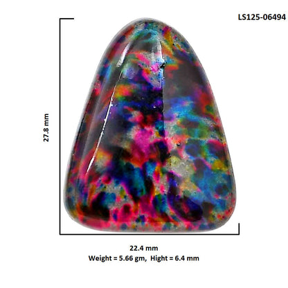 Lab Created Multi Color Labradorite 22.4x27.8x6.4 mm Fancy Shape Polished Gemstone LS125-06494