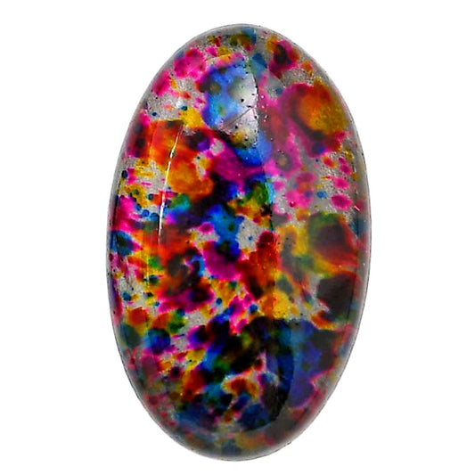 Lab Created Multi Color Labradorite 18.5x30.5x6 mm Oval Shape Polished Gemstone LS125-06495