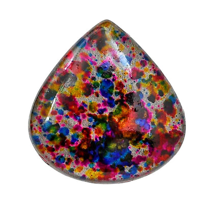 Lab Created Multi Color Labradorite 27x28.1x5.7 mm Heart Shape Polished Gemstone LS125-06496