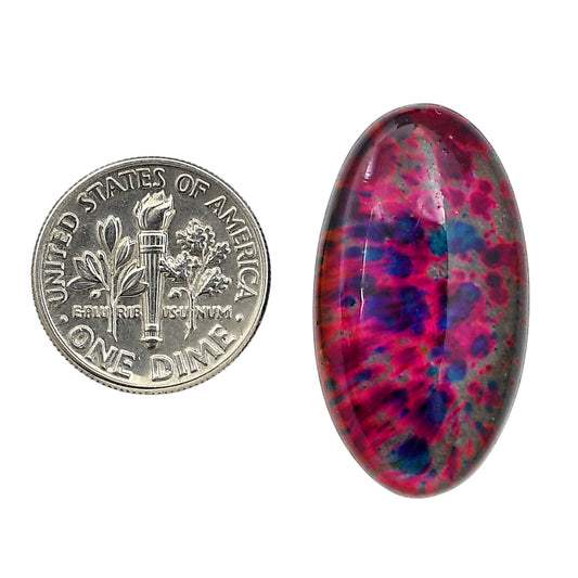 Lab Created Multi Color Labradorite 16.3x29.55x5.8 mm Oval Shape Polished Gemstone LS125-06498