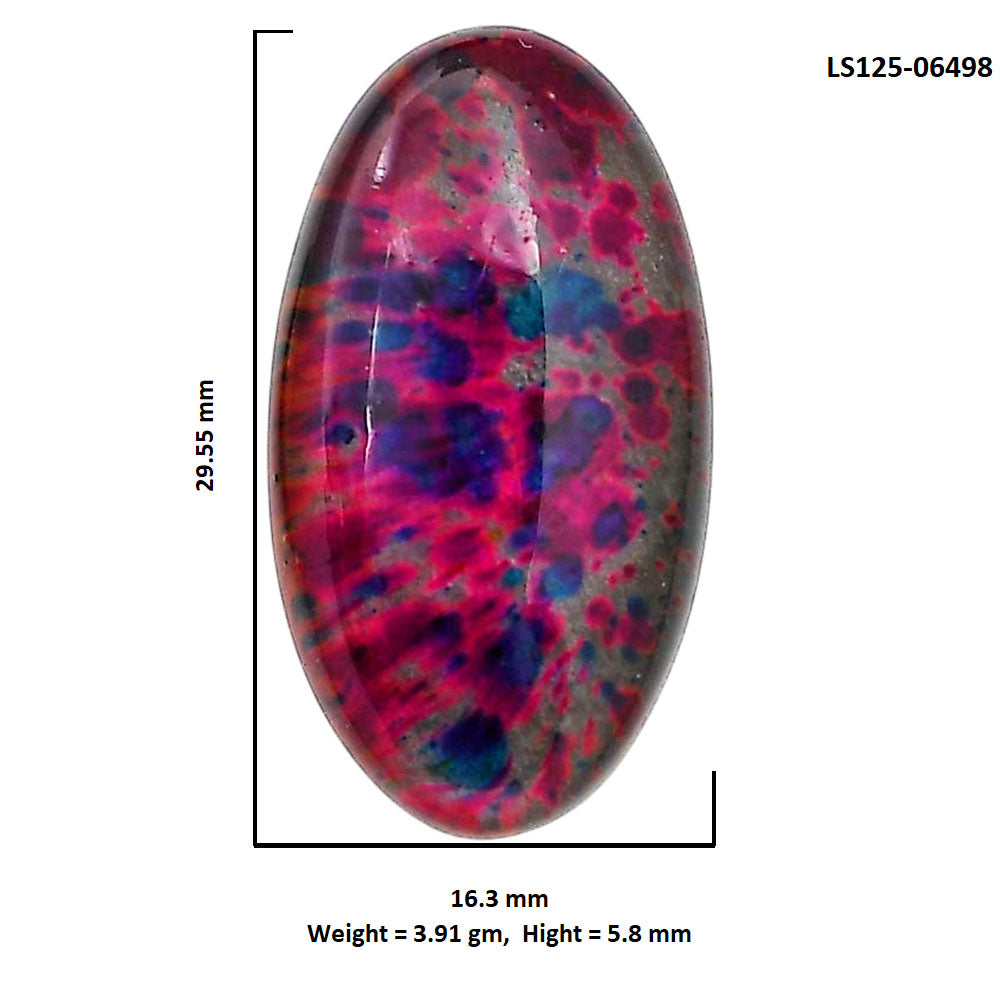 Lab Created Multi Color Labradorite 16.3x29.55x5.8 mm Oval Shape Polished Gemstone LS125-06498