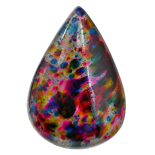 Lab Created Multi Color Labradorite 20.2x29.25x5.5 mm Pear Shape Polished Gemstone LS125-06499