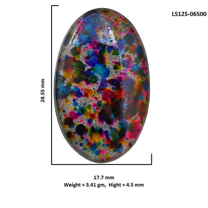 Lab Created Multi Color Labradorite 17.7x28.55x4.5 mm Oval Shape Polished Gemstone LS125-06500