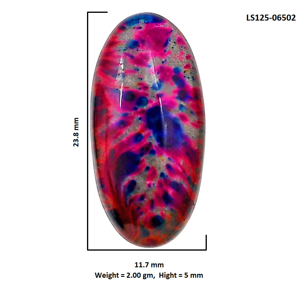 Lab Created Multi Color Labradorite 11.7x23.8x5 mm Oval Shape Polished Gemstone LS125-06502