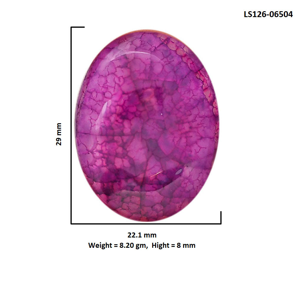 Dragon Vein Agate 22.1x29x8 mm Oval Shape Polished Gemstone LS126-06504