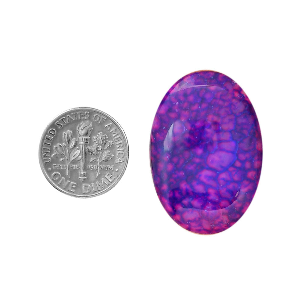 Dragon Vein Agate 21.7x30.75x6 mm Oval Shape Polished Gemstone LS126-06505