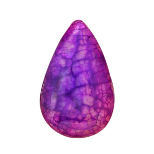 Dragon Vein Agate 19.5x30.75x7.3 mm Pear Shape Polished Gemstone LS126-06506
