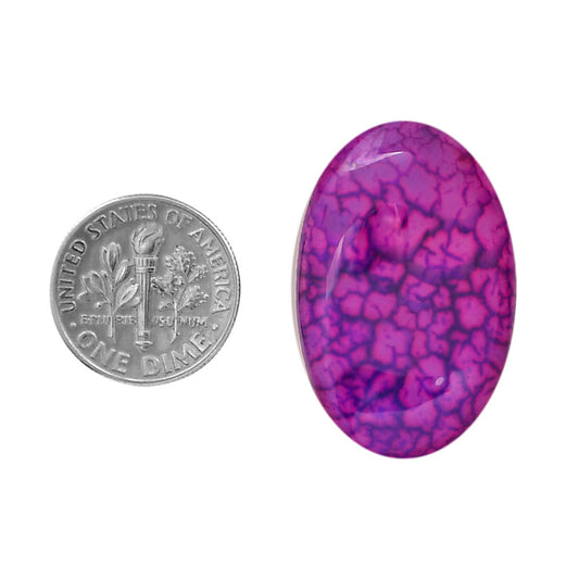 Dragon Vein Agate 20x31.5x7.7 mm Oval Shape Polished Gemstone LS126-06507
