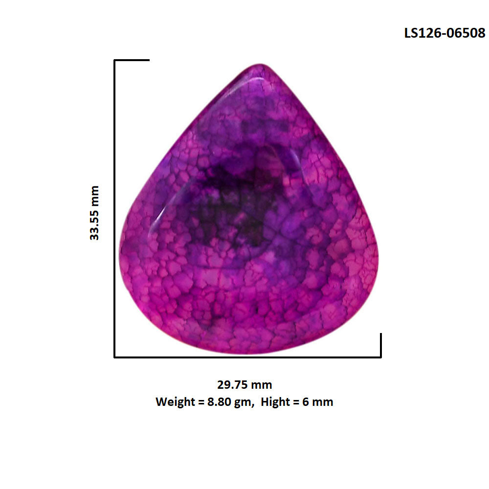 Dragon Vein Agate 29.75x33.55x6 mm Heart Shape Polished Gemstone LS126-06508