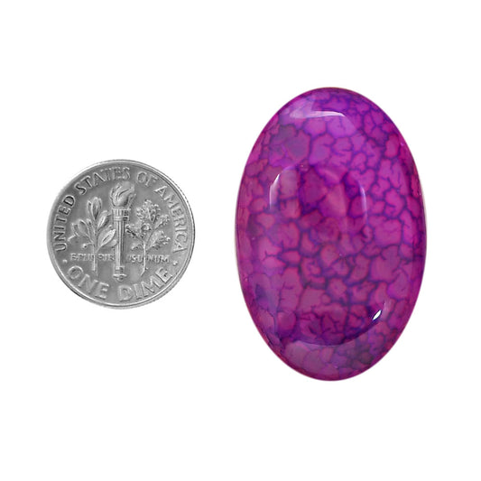 Dragon Vein Agate 22x34.2x8 mm Oval Shape Polished Gemstone LS126-06509