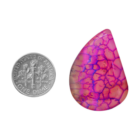 Dragon Vein Agate 22.3x32.5x7 mm Fancy Shape Polished Gemstone LS126-06510