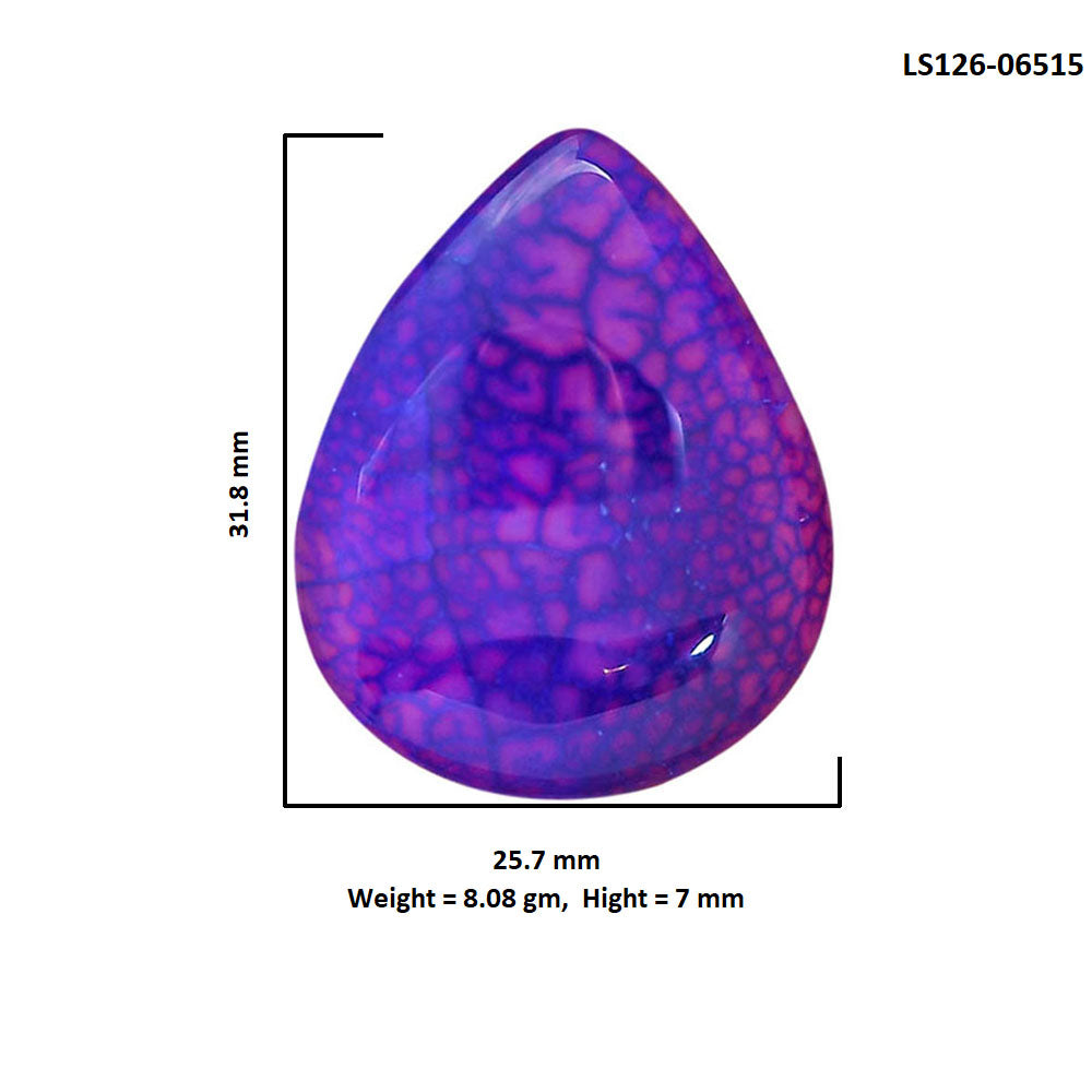 Dragon Vein Agate 25.7x31.8x7 mm Heart Shape Polished Gemstone LS126-06515