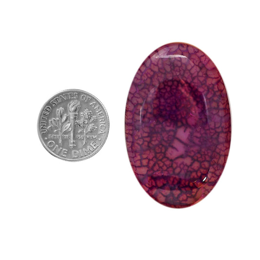 Dragon Vein Agate 24.7x38.65x6.8 mm Oval Shape Polished Gemstone LS126-06516