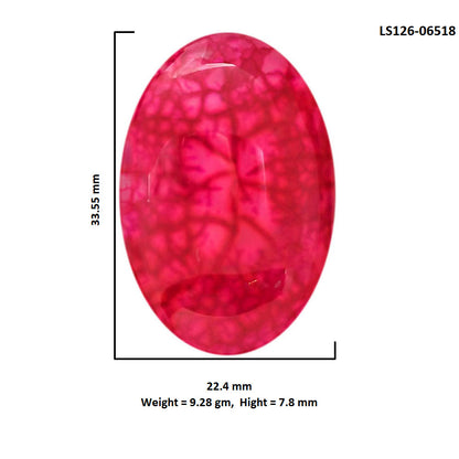 Dragon Vein Agate 22.4x33.55x7.8 mm Oval Shape Polished Gemstone LS126-06518