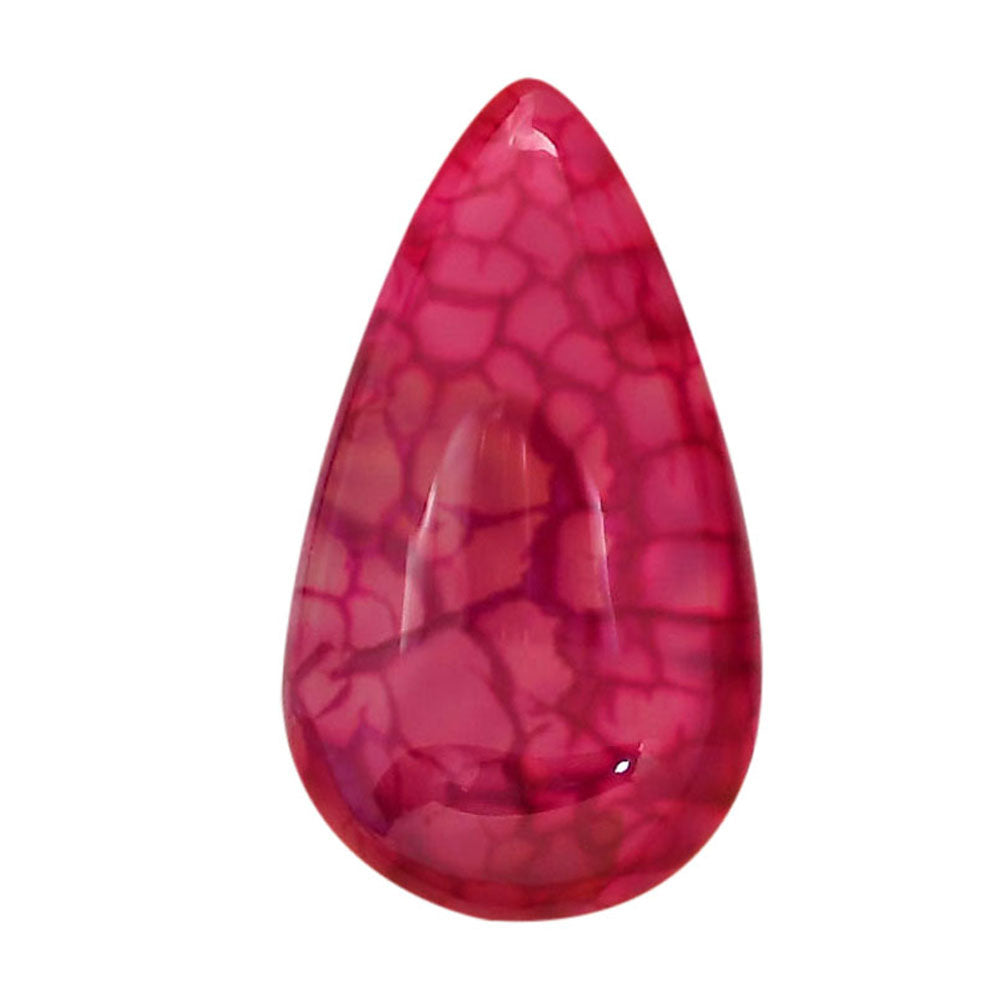 Dragon Vein Agate 17.5x30.6x8 mm Pear Shape Polished Gemstone LS126-06520