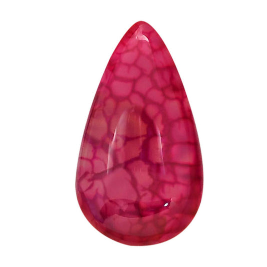Dragon Vein Agate 17.5x30.6x8 mm Pear Shape Polished Gemstone LS126-06520