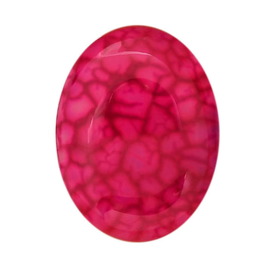 Dragon Vein Agate 19.5x25.3x6.5 mm Oval Shape Polished Gemstone LS126-06521