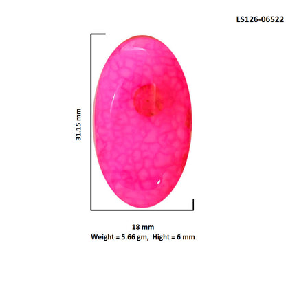 Dragon Vein Agate 18x31.15x6 mm Oval Shape Polished Gemstone LS126-06522