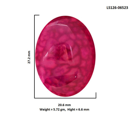 Dragon Vein Agate 20.6x27.2x6.6 mm Oval Shape Polished Gemstone LS126-06523