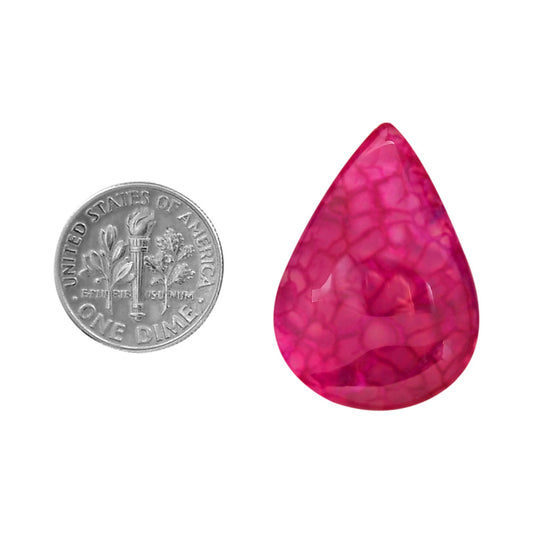 Dragon Vein Agate 22.2x30.65x7 mm Pear Shape Polished Gemstone LS126-06524