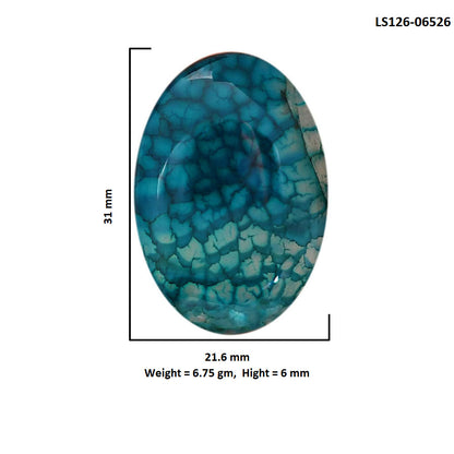 Dragon Vein Agate 21.6x31x6 mm Oval Shape Polished Gemstone LS126-06526