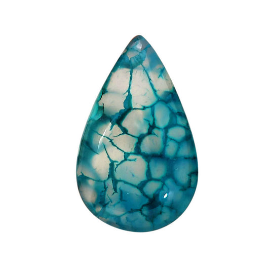 Dragon Vein Agate 20x32x6.8 mm Pear Shape Polished Gemstone LS126-06527