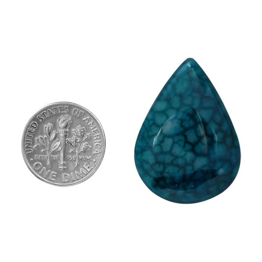 Dragon Vein Agate 22.3x30.5x7 mm Pear Shape Polished Gemstone LS126-06528