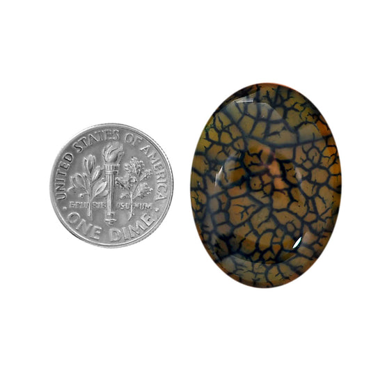 Dragon Vein Agate 21x28x6 mm Oval Shape Polished Gemstone LS126-06529