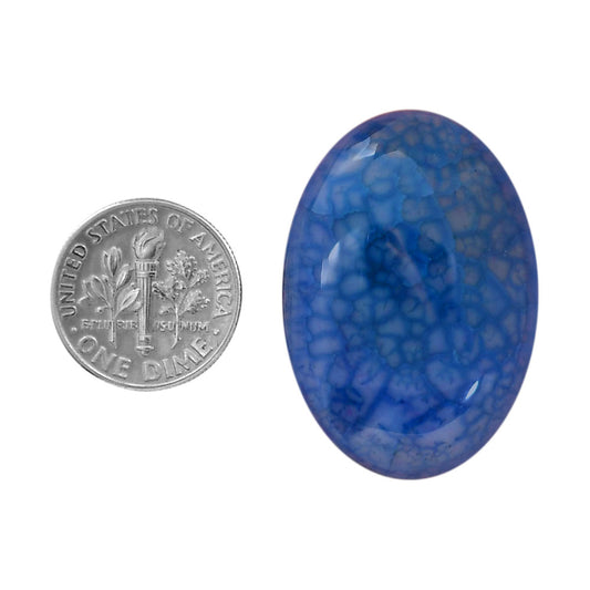 Dragon Vein Agate 23.4x33.2x7.7 mm Oval Shape Polished Gemstone LS126-06531