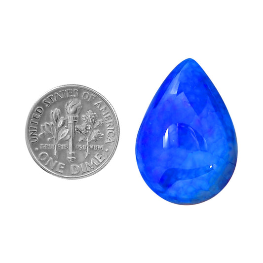 Dragon Vein Agate 19.3x27.4x9 mm Pear Shape Polished Gemstone LS126-06535