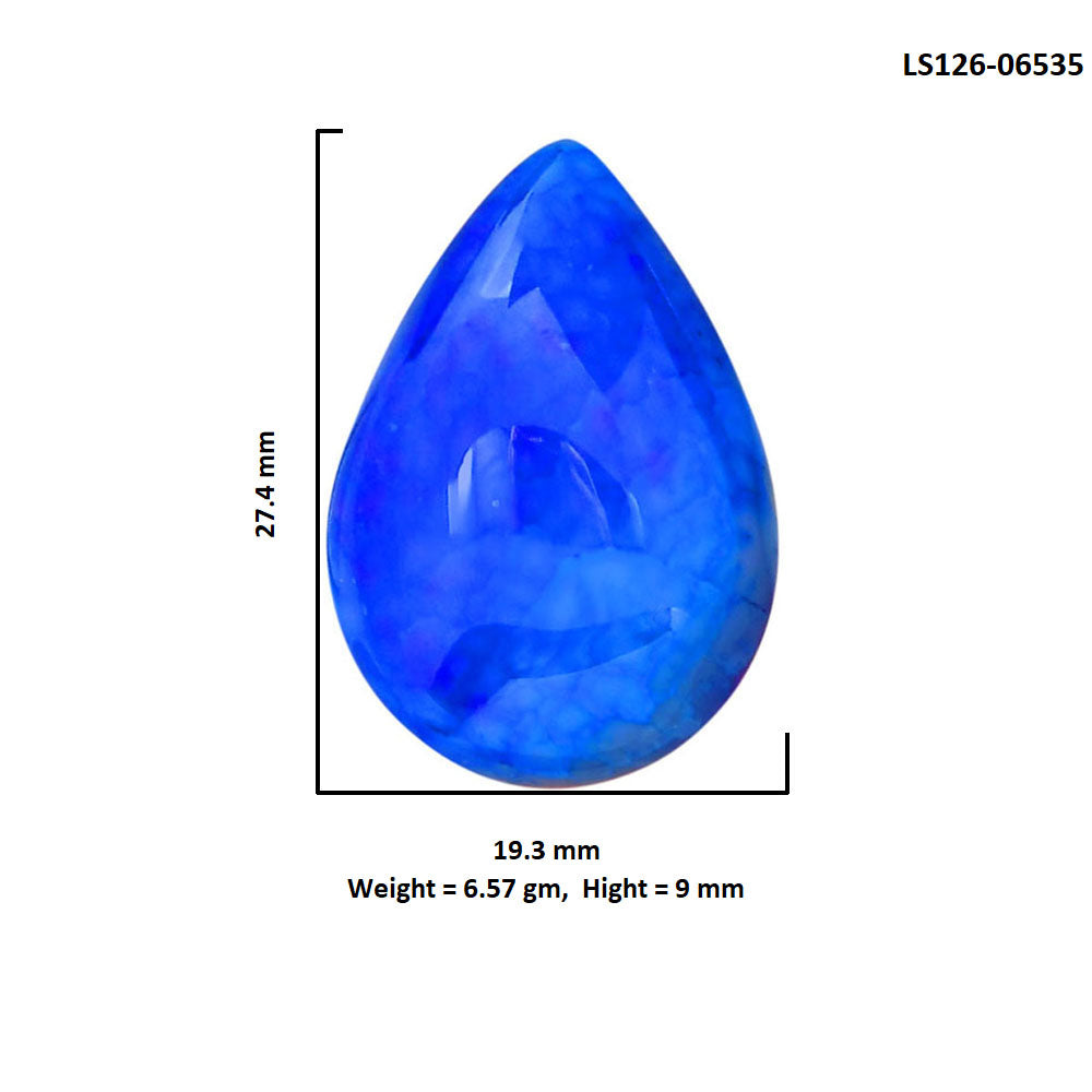 Dragon Vein Agate 19.3x27.4x9 mm Pear Shape Polished Gemstone LS126-06535