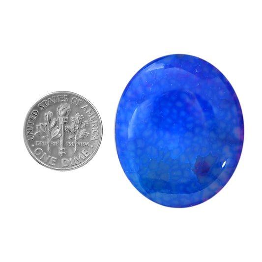 Dragon Vein Agate 28x33.6x6 mm Oval Shape Polished Gemstone LS126-06536