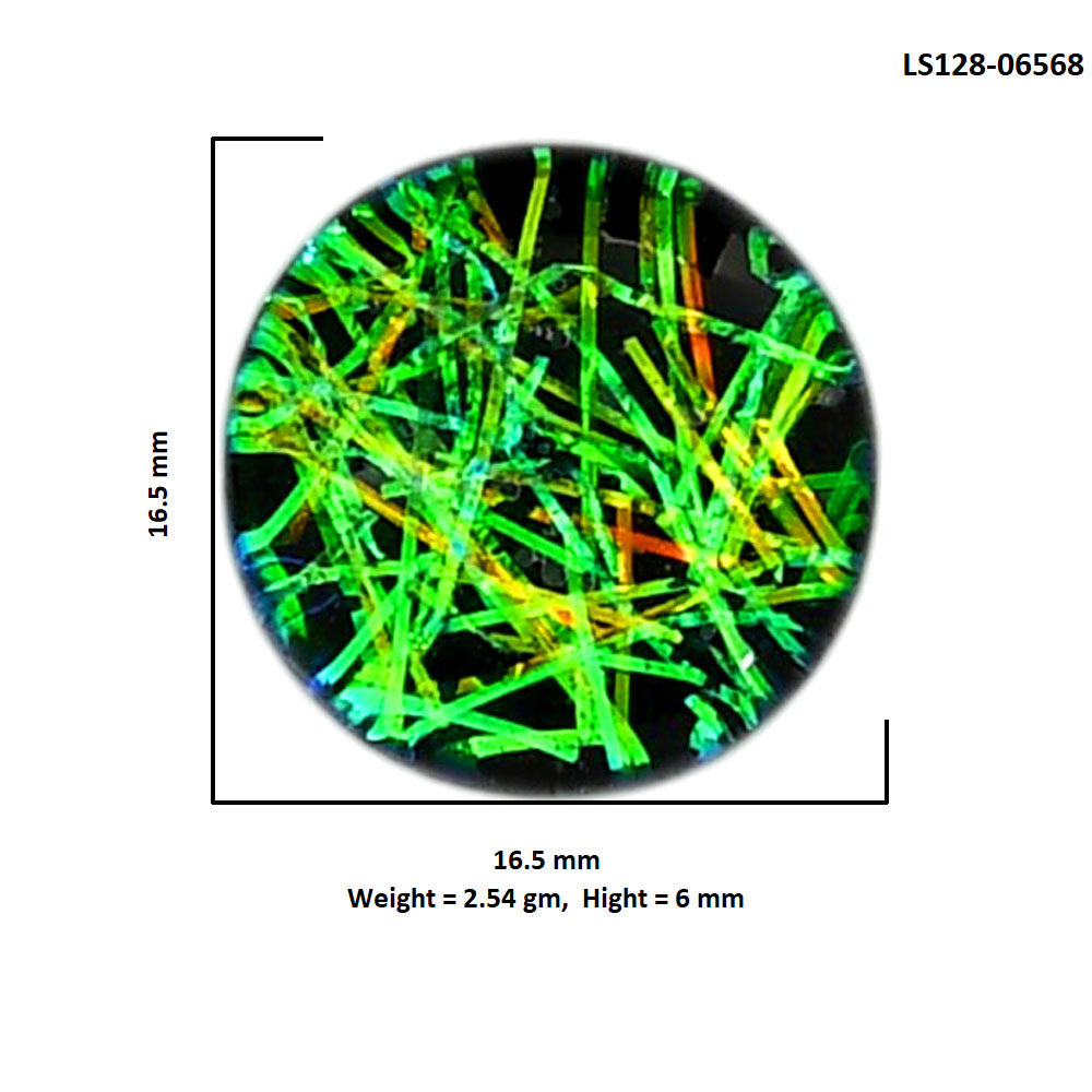 Dichroic Glass Doublet 16.5x16.5x6 mm Round Shape Polished Gemstone LS128-06568