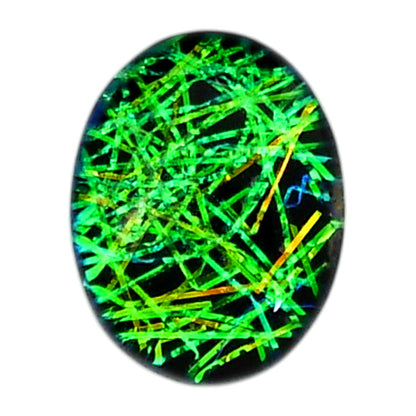 Dichroic Glass Doublet 16x20.5x6 mm Oval Shape Polished Gemstone LS128-06572