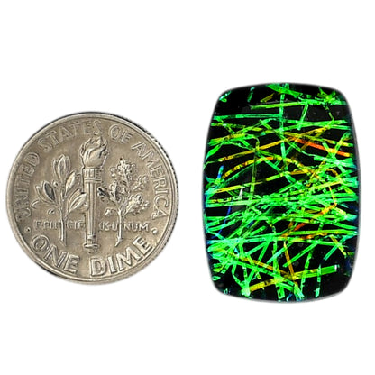 Dichroic Glass Doublet 16.4x22.7x6 mm Cushion Shape Polished Gemstone LS128-06573
