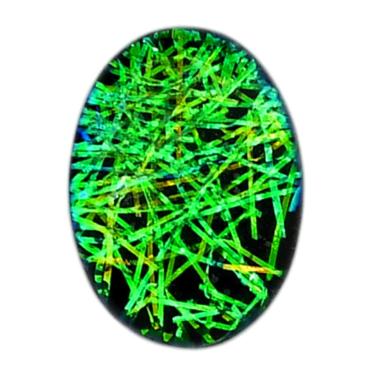 Dichroic Glass Doublet 15.7x21.45x6 mm Oval Shape Polished Gemstone LS128-06575