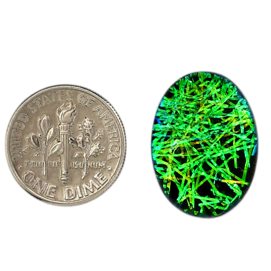 Dichroic Glass Doublet 15.7x21.45x6 mm Oval Shape Polished Gemstone LS128-06575