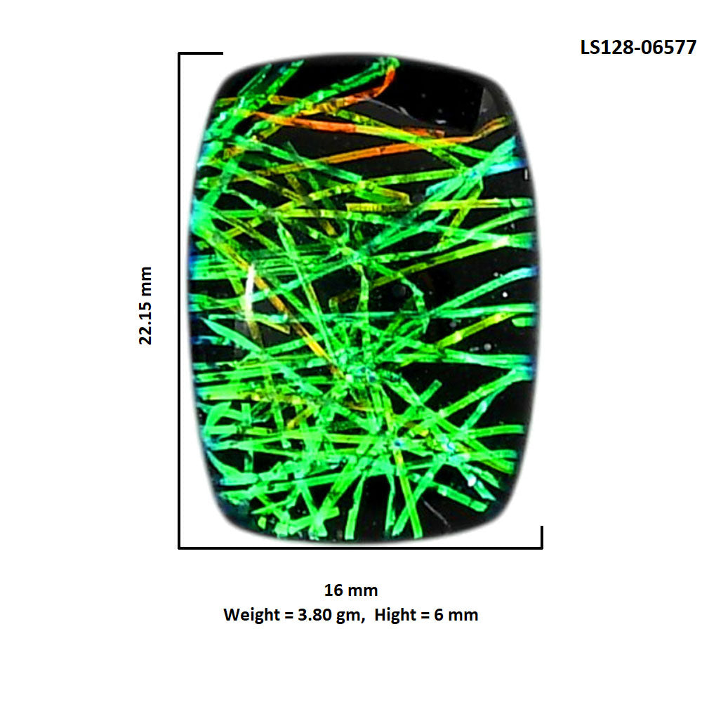Dichroic Glass Doublet 16x22.15x6 mm Cushion Shape Polished Gemstone LS128-06577